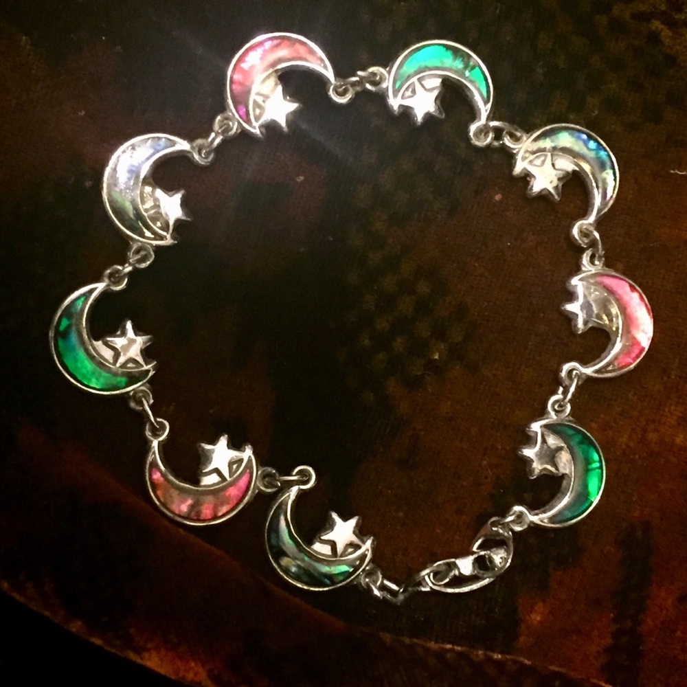 Celestial, Moon &!Star Bracelet